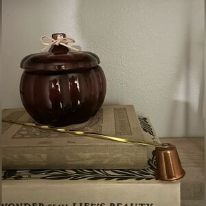 Vintage Copper Candle Snuffer with Solid Brass Spiral Handle 11" Long